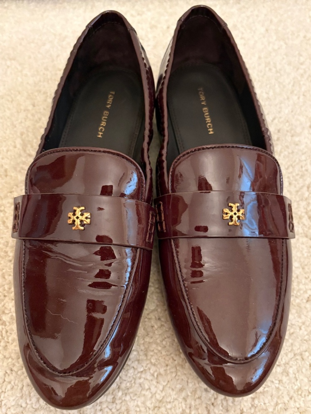 Brand new Tory Burch patent loafers